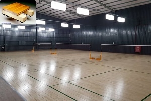 新莊羽球館|運動木地板,球場地板,多功能計分板,楓木球場,球場PVC